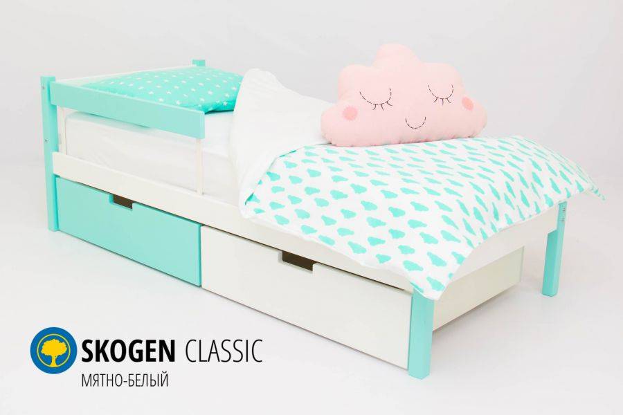 детская кровать skogen classic мятно-белый в Нижнекамске