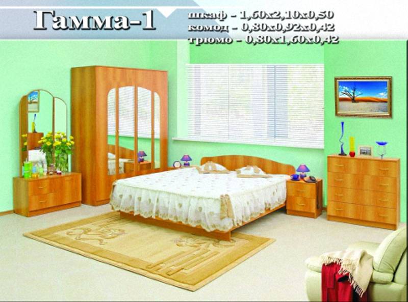 спальный гарнитур «гамма 1» в Нижнекамске