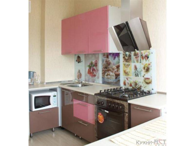 кухонный гарнитур угловой крем-брюле в Нижнекамске