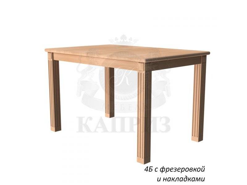 стол обеденный 4 б с фрезеровкой и накладкой в Нижнекамске