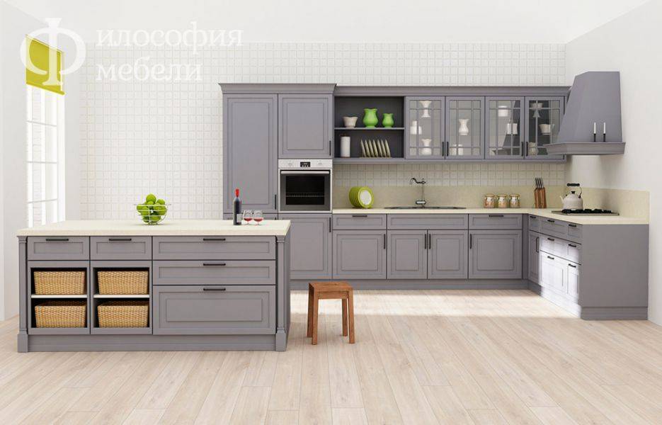 кухня №31 с островом в Нижнекамске