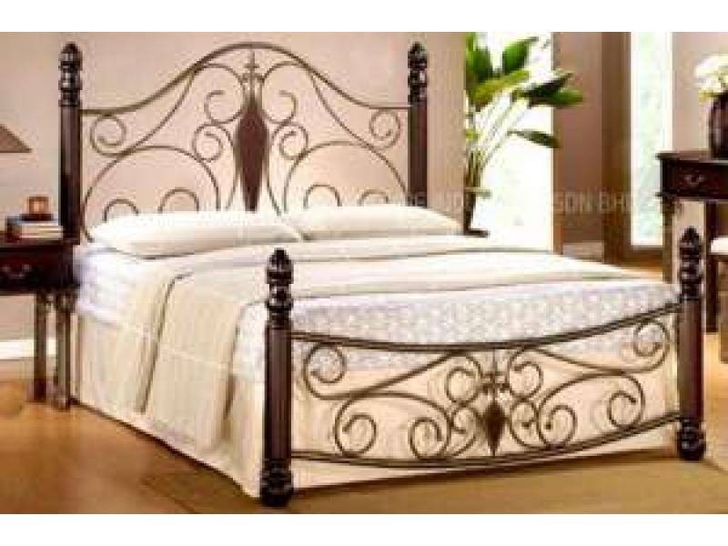 кровать wf 9005 (160*200) walnut/rusty black в Нижнекамске