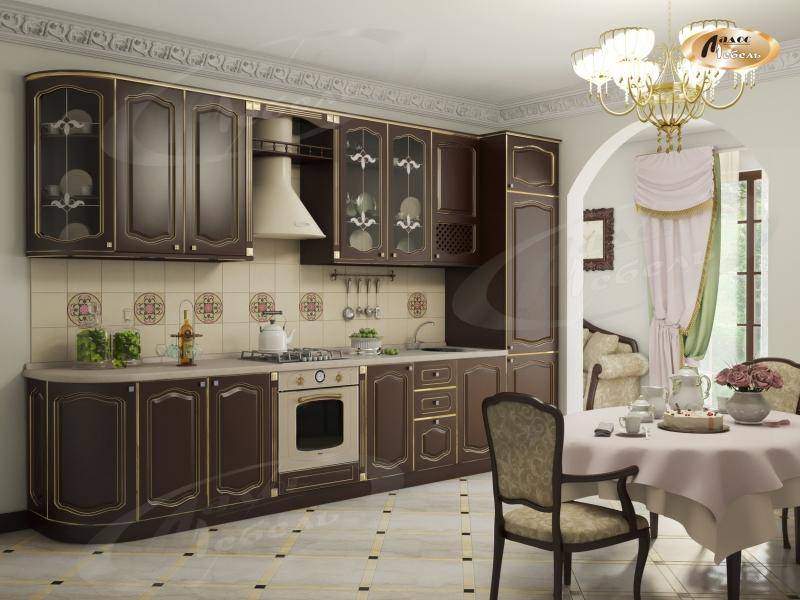 кухня прямая «шоколад тюдор» в Нижнекамске
