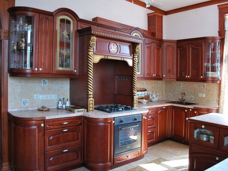 кухонный гарнитур береза цвет вишня в Нижнекамске