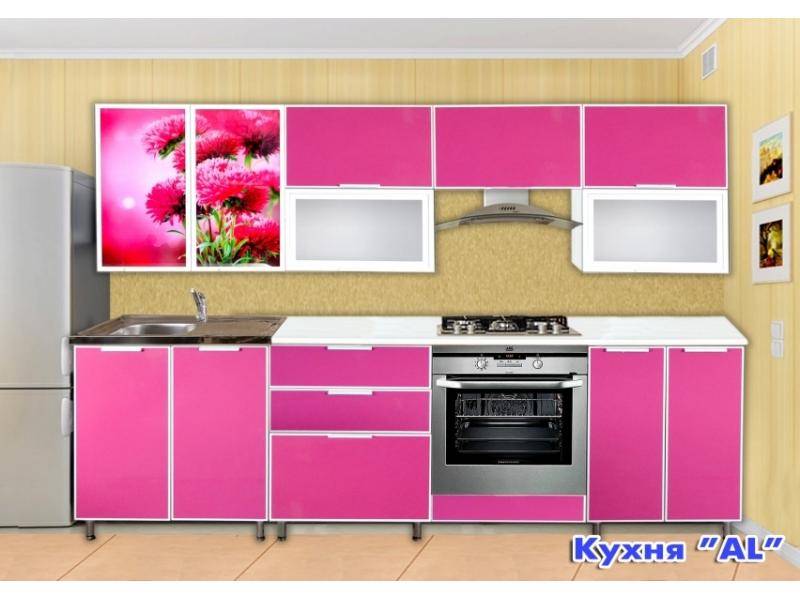 розовый кухонный гарнитур в Нижнекамске