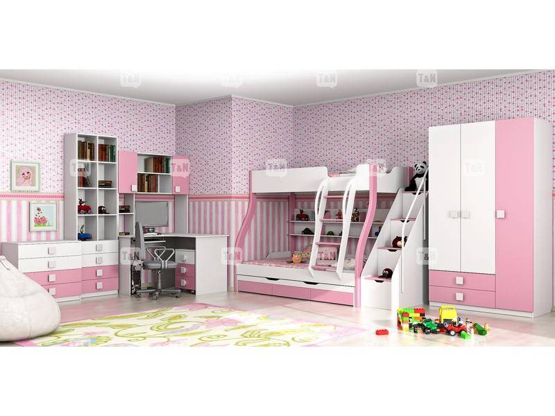 детская двухъярусная кровать tracy pink в Нижнекамске