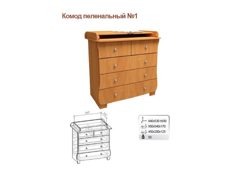 комод пеленальный 1 в Нижнекамске