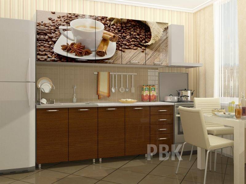 кухонный гарнитур с фотопечатью кофе в Нижнекамске