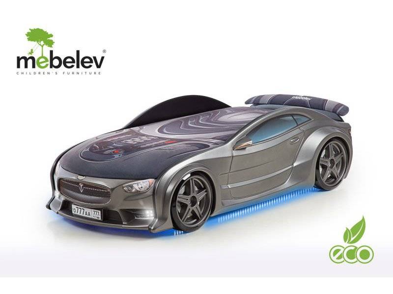 кровать-машина объемная (3d) neo "тесла" (графит) в Нижнекамске