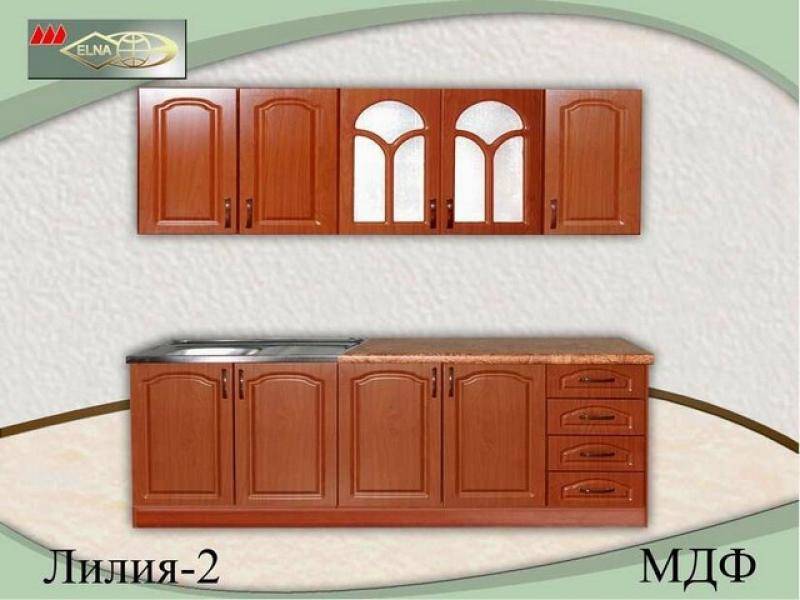 кухня прямая лилия 2 (мдф) в Нижнекамске