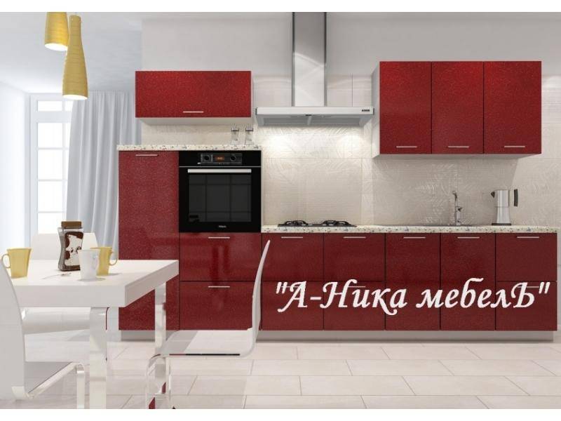 кухня прямая гамма бордо в Нижнекамске