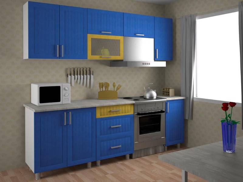 кухонный гарнитур прямой золушка blue oliva в Нижнекамске