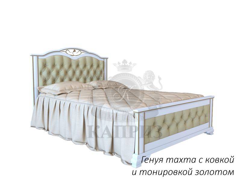 кровать генуя тахта с ковкой и золотой тонировкой в Нижнекамске