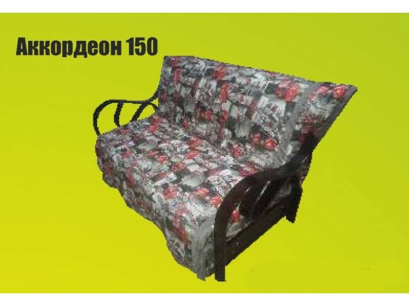 диван прямой с деревянными ручками аккордеон 150 в Нижнекамске