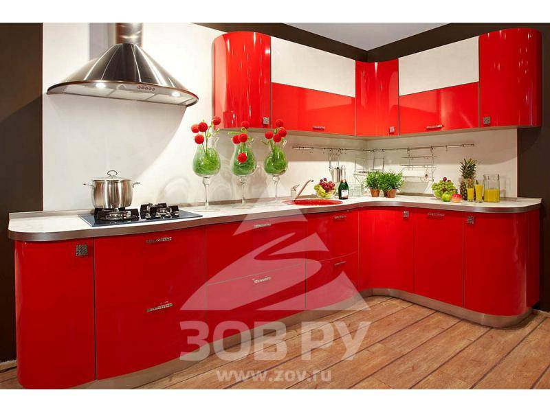 кухонный гарнитур постформинг красный в Нижнекамске