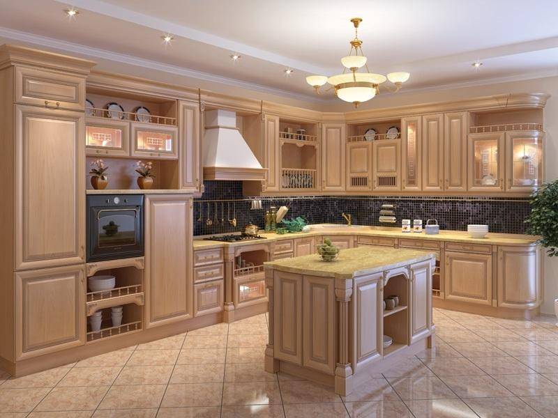 классическая угловая кухня в Нижнекамске