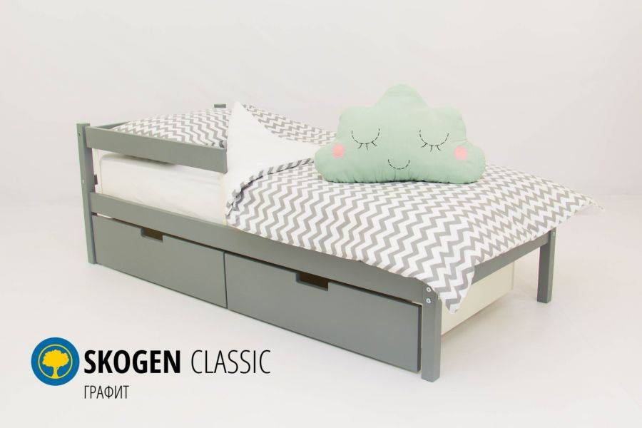 детская кровать skogen classic графит в Нижнекамске