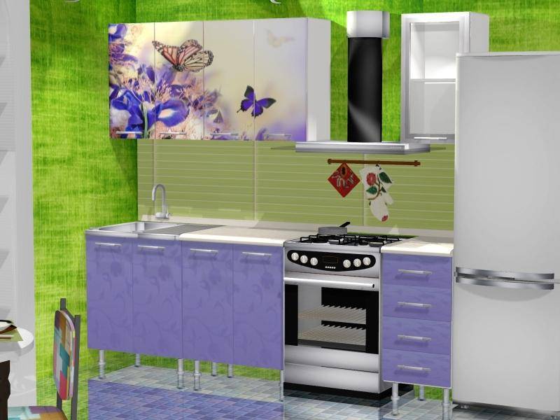 фиолетовая кухня бабочки в Нижнекамске