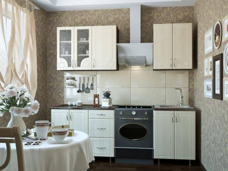 кухонный гарнитур прямой кофе в Нижнекамске