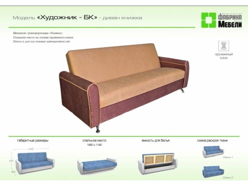 прямой диван художник бк в Нижнекамске