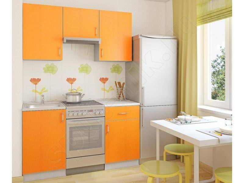 кухонный гарнитур прямой манго в Нижнекамске