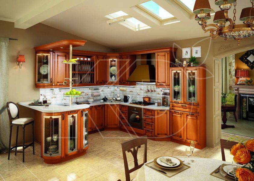 классическая кухня елизавета из массива бука в Нижнекамске