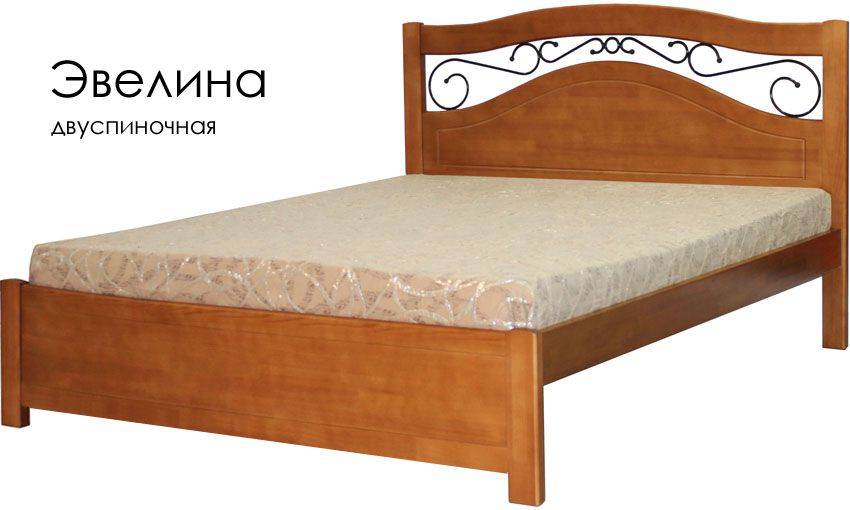 деревянная с ковкой кровать эвелина в Нижнекамске