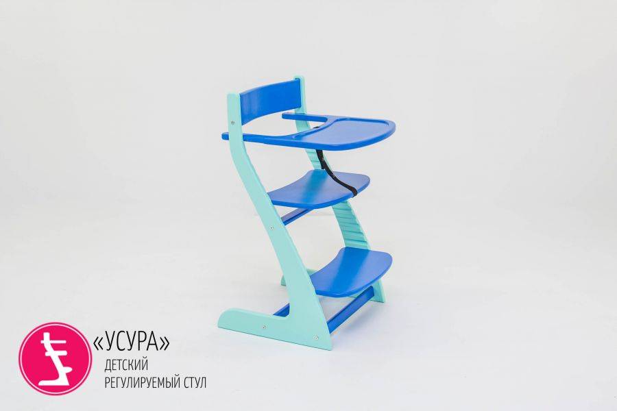 детский растущий регулируемый стул усура мятно-синий в Нижнекамске