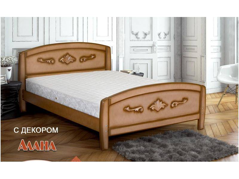 двуспальная кровать алана с декором в Нижнекамске