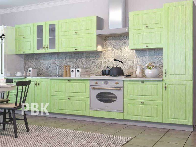 модульная кухня мдф соломея салатовая в Нижнекамске