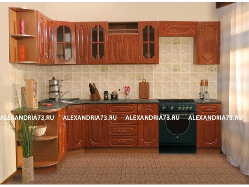 кухня угловая александрия плюс с радиусом открытым в Нижнекамске