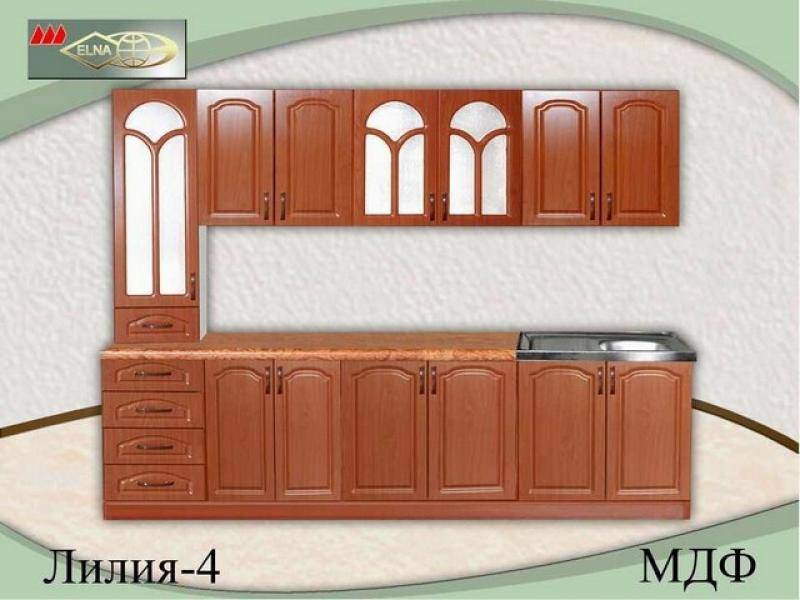 кухня прямая лилия 4 (мдф) в Нижнекамске
