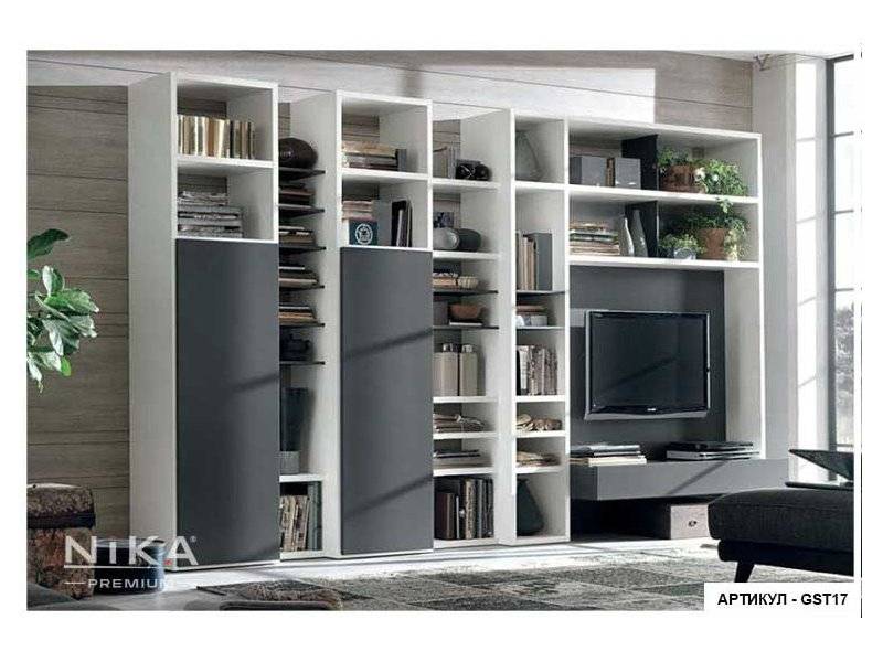 стенка-стеллаж в гостиную в современном стиле в Нижнекамске
