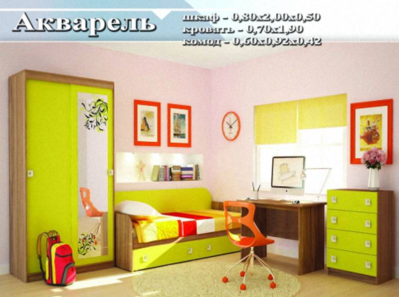 детский гарнитур «акварель» в Нижнекамске