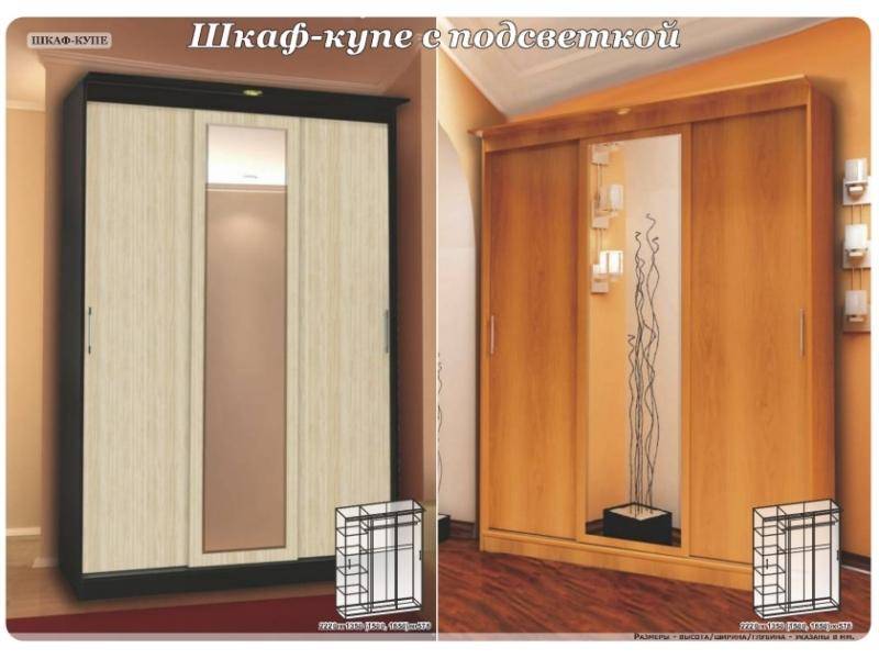 шкаф-купе с подсветкой в Нижнекамске