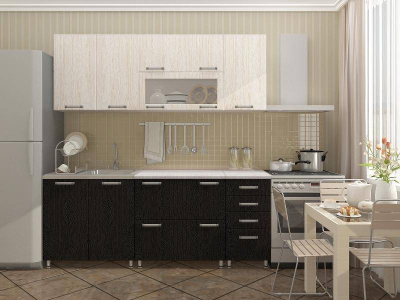 модульная кухня белое и черное дерево в Нижнекамске