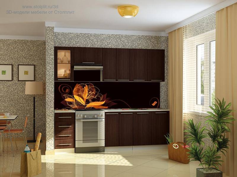 коричневая кухня модерн 004 в Нижнекамске