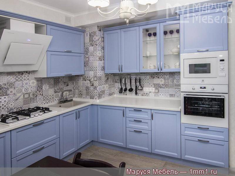 кухня из голубого бука в стиле кантри в Нижнекамске