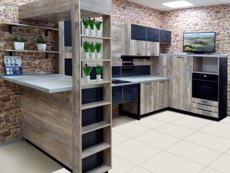 кухня в стиле лофт в Нижнекамске