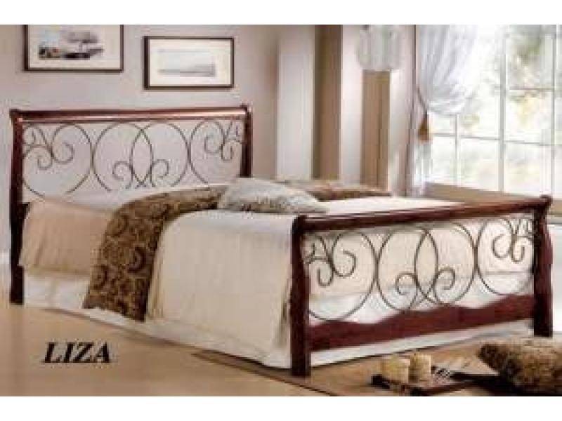 кровать wf liza (160*200) walnut/rusty black в Нижнекамске