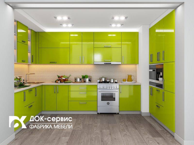 угловая п-образная кухня в Нижнекамске