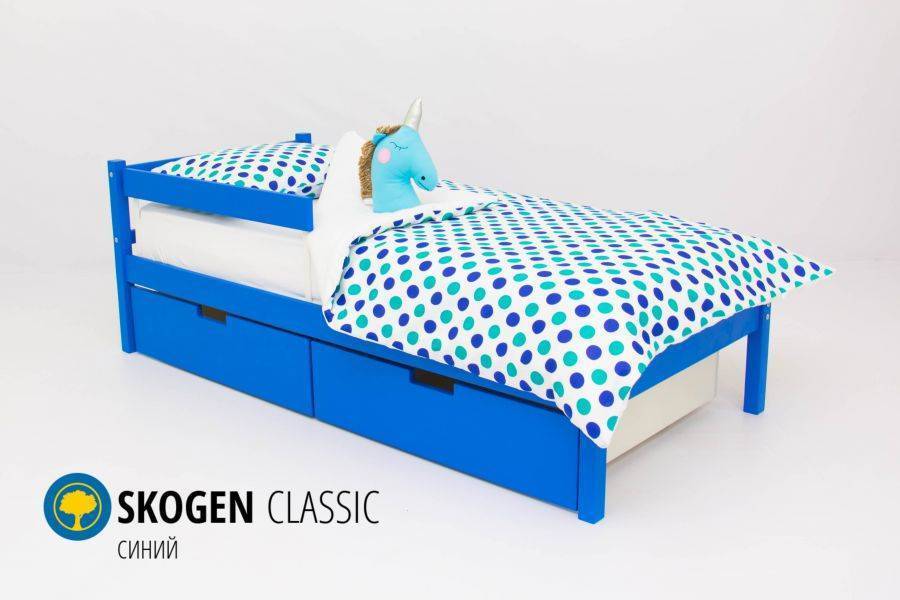 детская кровать skogen classic синий в Нижнекамске