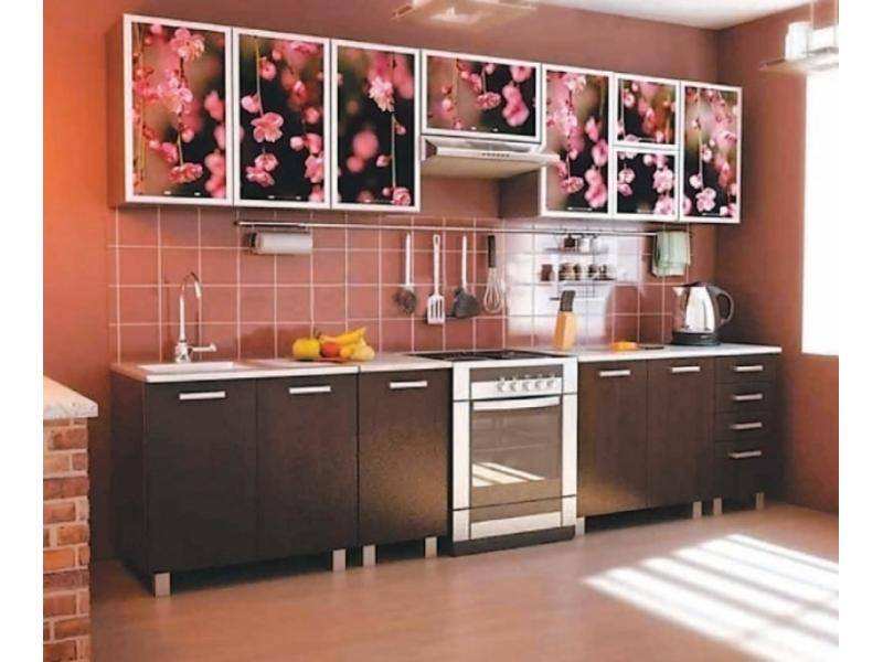 кухонный гарнитур прямой сакура в Нижнекамске