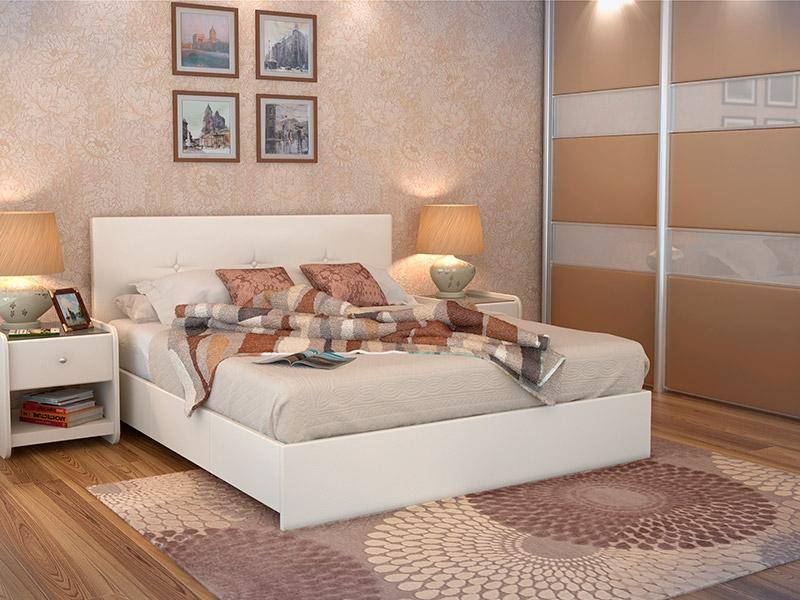 кровать с подъемным механизмом maya экотекс white в Нижнекамске