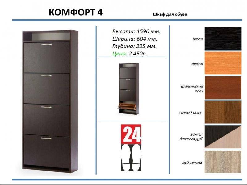 шкаф для обуви комфорт 4 в Нижнекамске