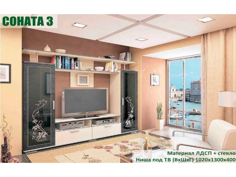 стенка в гостиную соната 3 в Нижнекамске