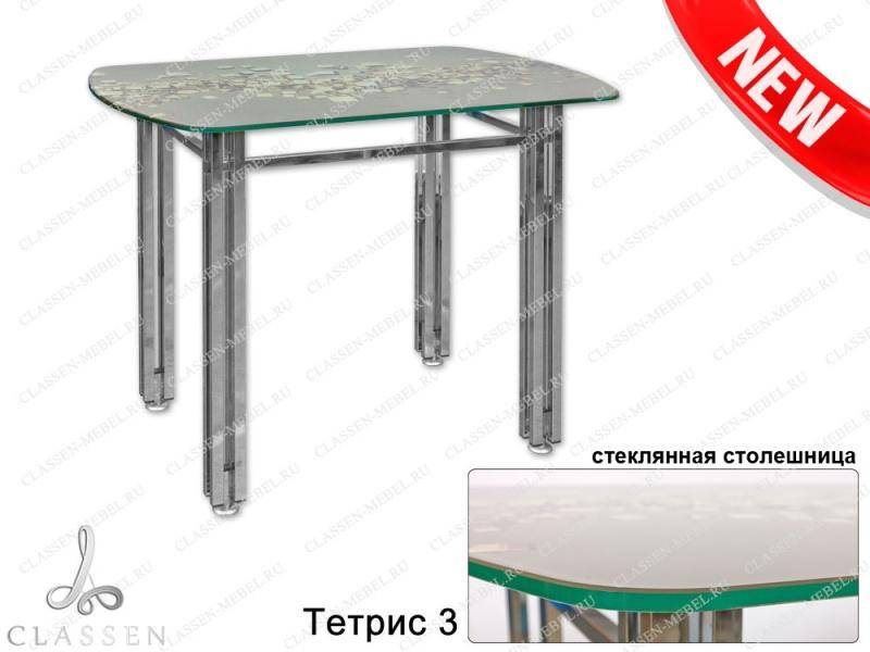 стеклянный обеденный стол тетрис 3 в Нижнекамске