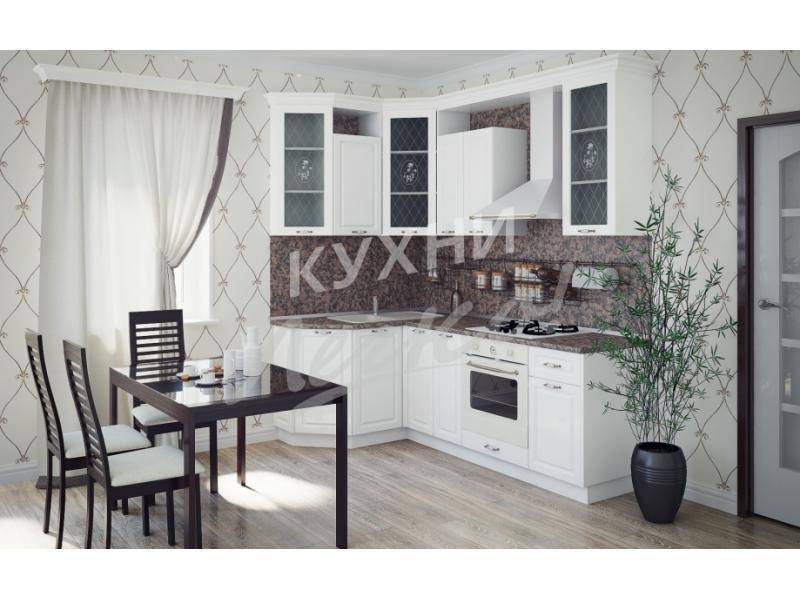 белая угловая кухня в Нижнекамске
