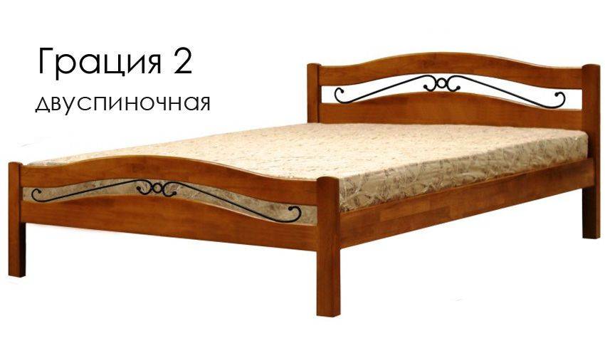 деревянная кровать грация 2 двуспиночная в Нижнекамске