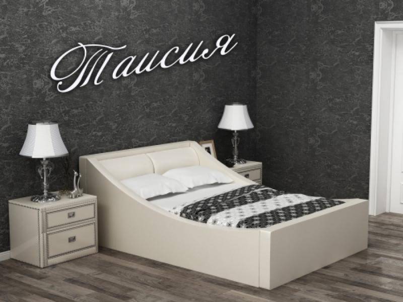 кровать таисия с мягким изголовьем кожа в Нижнекамске
